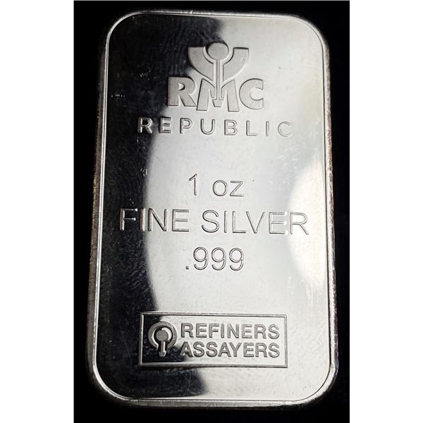 Republic Metals Corporation 1 ozt .999 Silver Bar