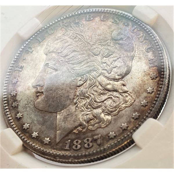 Toned 1887-S Morgan Silver Dollar MS65 PL