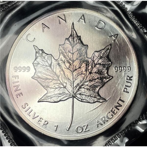 1989 Canada $5 Maple Leaf 1 ozt .9999 Silver