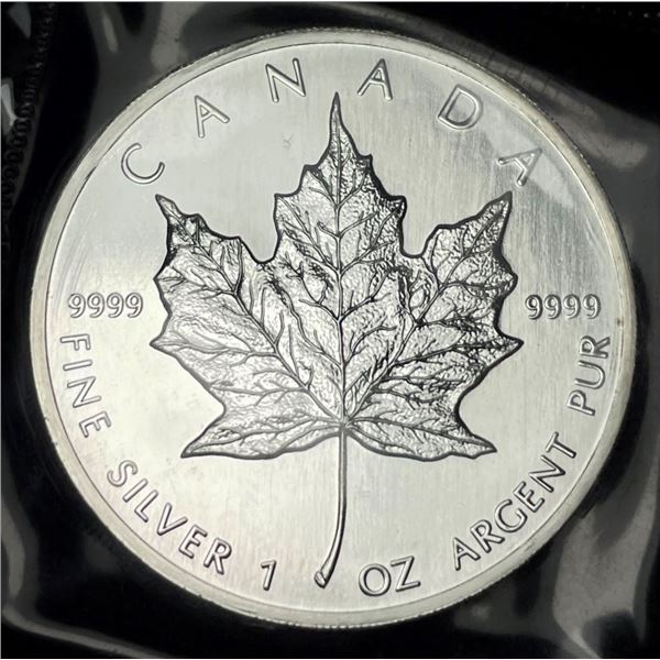 1989 Canada $5 Maple Leaf 1 ozt .9999 Silver