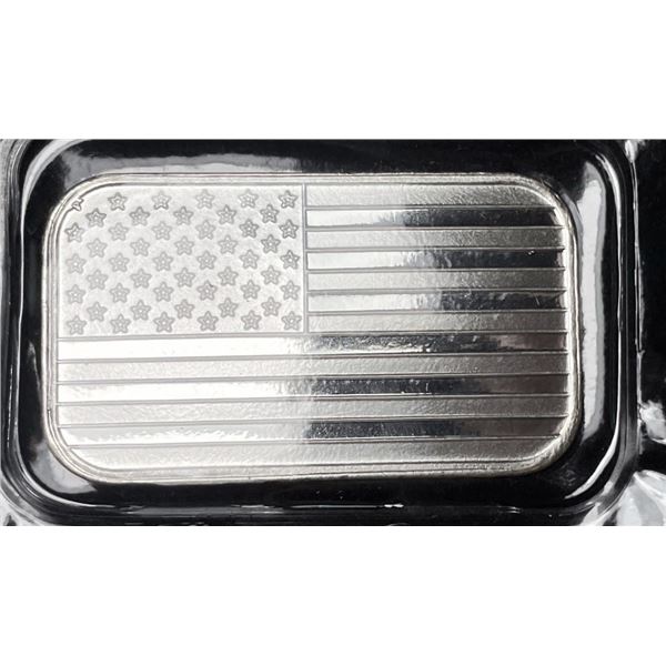 American Flag 1 ozt .999 Silver Bar