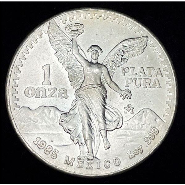 1985 Mexico Libertad 1 ozt .999 Silver