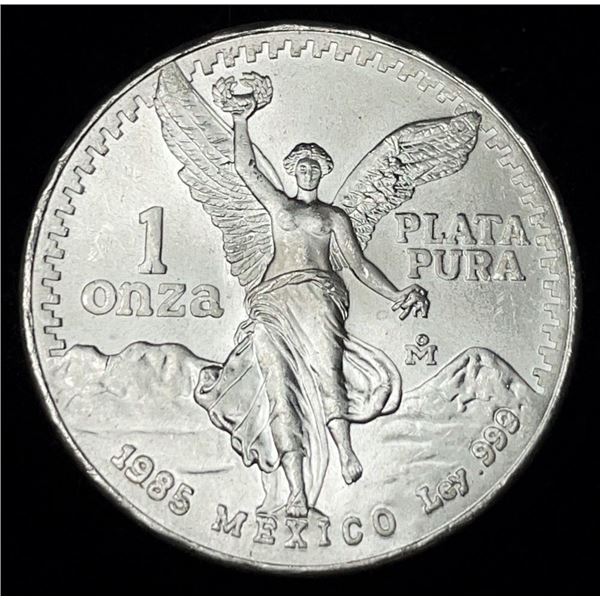 1985 Mexico Libertad 1 ozt .999 Silver
