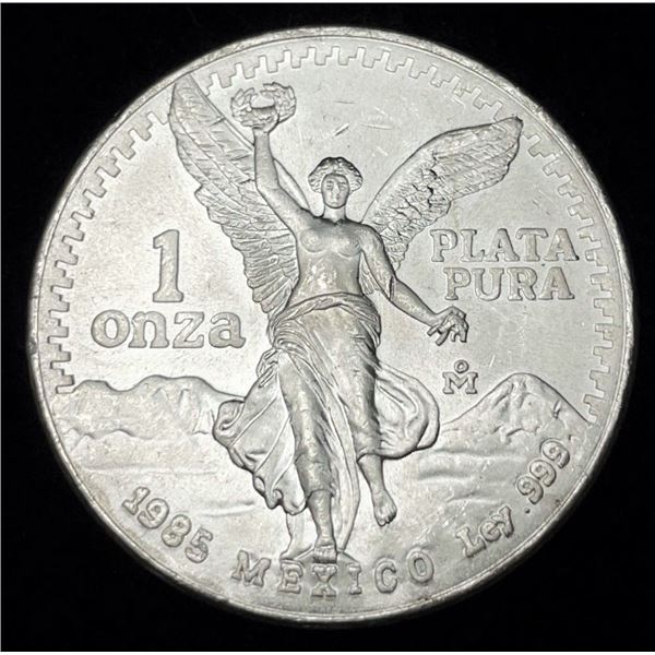 1985 Mexico Libertad 1 ozt .999 Silver
