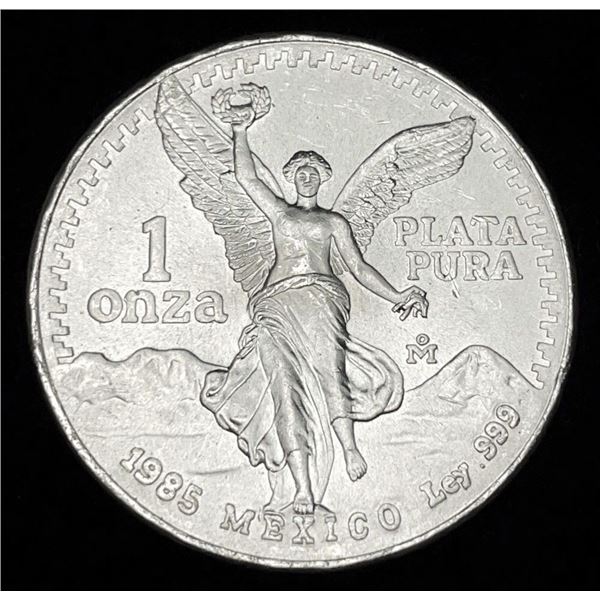 1985 Mexico Libertad 1 ozt .999 Silver