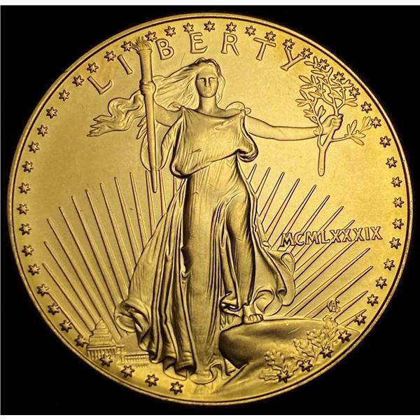 Last Minute! Vintage Roman Numeral 1989 American Gold Eagle 1 ozt MS69