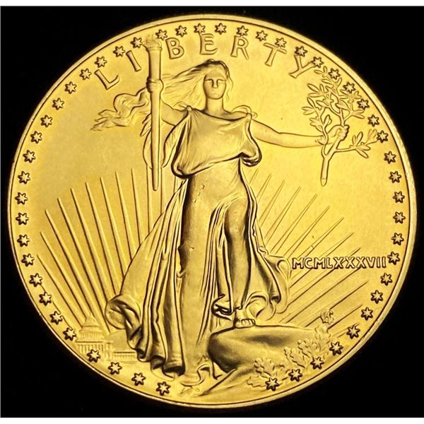 Last Minute! Vintage Roman Numeral 1987 American Gold Eagle 1 ozt MS69