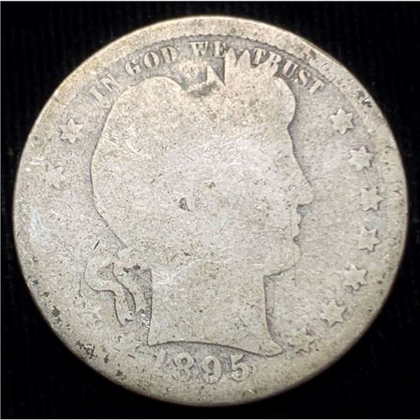 Rare Date 1895-S Barber 90% Silver Quarter