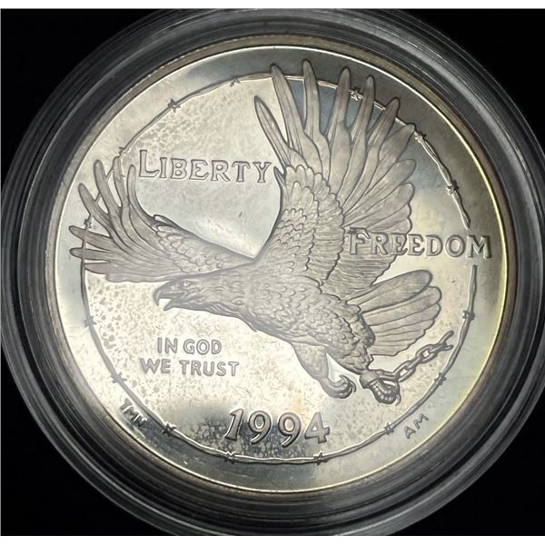 1994-P Prisoner of War U.S. Proof Silver Commemorative Dollar MS69