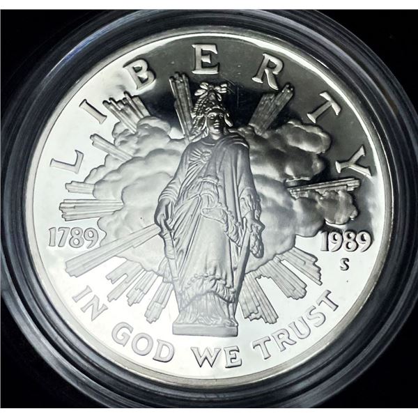1989-S Congress U.S. Proof Silver Commemorative Dollar MS69