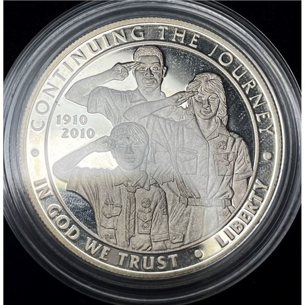 2010-P Boy Scouts U.S. Proof Silver Commemorative Dollar MS69