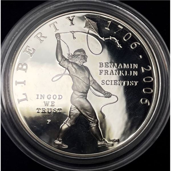 2006-P Franklin Scientist U.S. Proof Silver Commemorative Dollar MS69