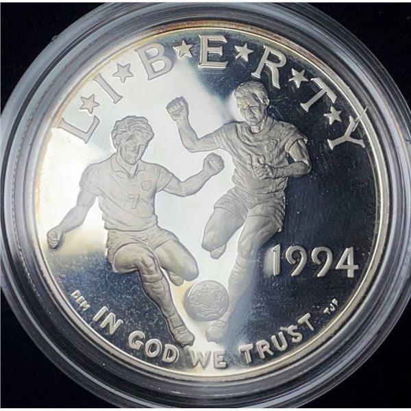 1994-S World Cup U.S. Proof Silver Commemorative Dollar MS69