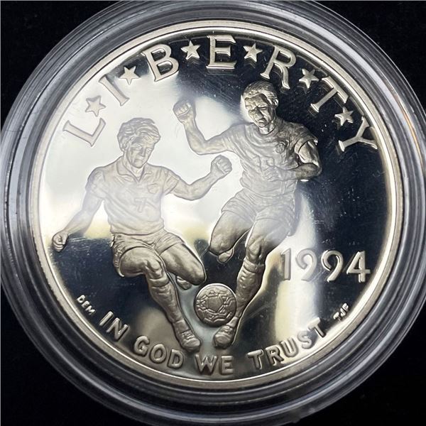 1994-S World Cup U.S. Proof Silver Commemorative Dollar MS69