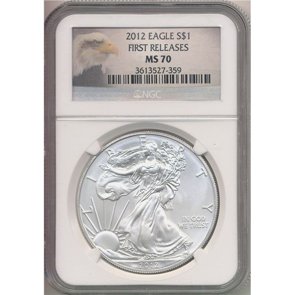 2012 American Silver Eagle NGC MS70 First Releases