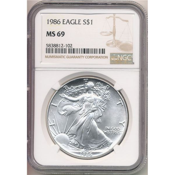 1986 American Silver Eagle NGC