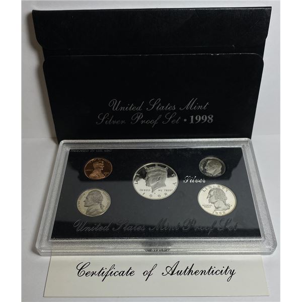 1998 United States Mint Silver Proof Set (5-coins)