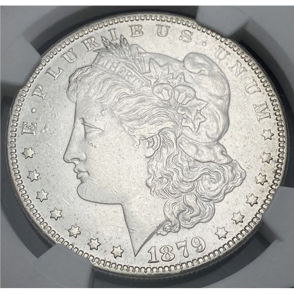 1879-S Rev. Of 78 Morgan Silver Dollar NGC Unc. Details