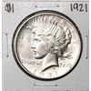 Image 1 : 1921 $1 Peace Silver Dollar Coin