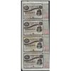 Image 1 : Uncut Sheet of (4) State of Louisiana Baby Bond Obsolete Notes