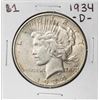 1934-D $1 Peace Silver Dollar Coin