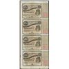 Uncut Sheet of (4) State of Louisiana Baby Bond Obsolete Notes