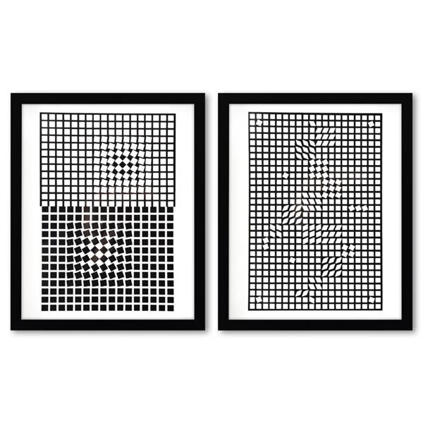 Victor Vasarely (1908-1997) Print Mixed Media On Paper