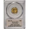 Image 2 : 2016-W Mercury Dime Gold Centennial Comm Coin PCGS SP70 First Strike Cleveland Signed