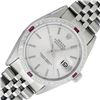 Image 2 : Rolex Men's Stainless Steel Diamond and Ruby Datejust Wristwatch