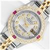 Image 1 : Rolex Ladies Two Tone Diamond and Ruby Datejust Wristwatch