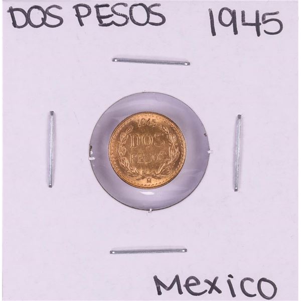 1945 Mexico Dos Pesos Gold Coin