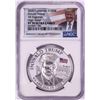 Image 1 : 2020 Cameroon 1000 Francs High Relief Donald Trump Silver Coin NGC PF70 Ultra Cameo