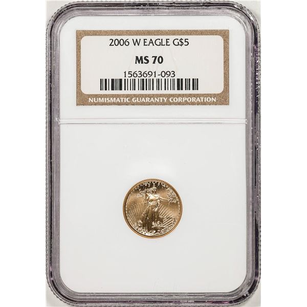 2006-W Burnished $5 American Gold Eagle Coin NGC MS70