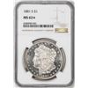 Image 1 : 1881-S $1 Morgan Silver Dollar Coin NGC MS62* Star