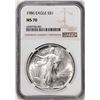 Image 1 : 1986 $1 American Silver Eagle Coin NGC MS70