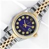 Image 3 : Rolex Ladies Two Tone Blue Vignette Diamond Datejust Wristwatch