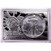 Image 1 : 1994 $1 American Silver Eagle Coin & 2oz Silver Bar Set