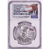 Image 1 : 2020 Cameroon 1000 Francs High Relief Donald Trump Silver Coin NGC PF70 Ultra Cameo