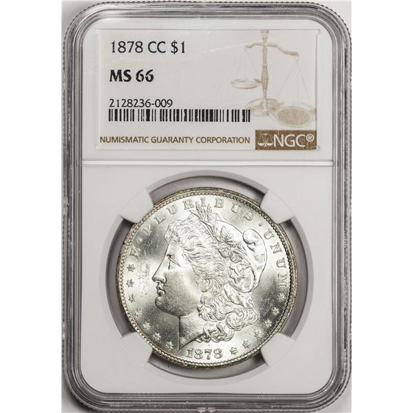 1878-CC $1 Morgan Silver Dollar Coin NGC MS66