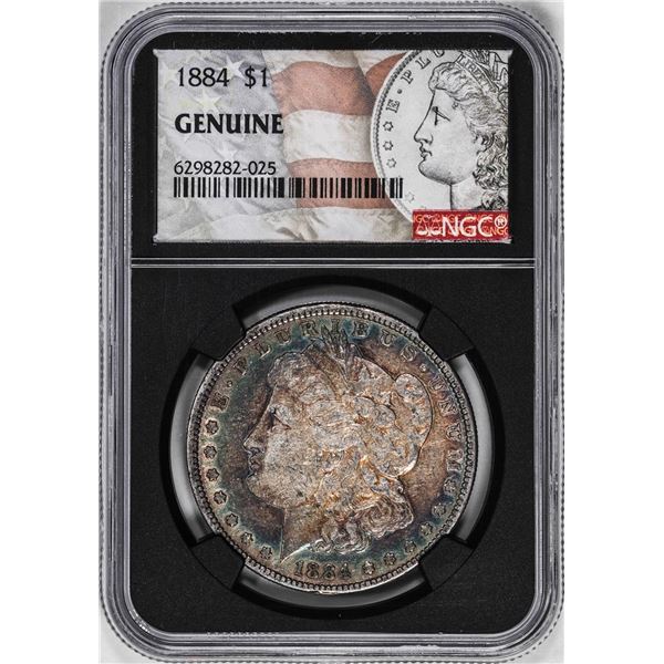 1884 $1 Morgan Silver Dollar Coin NGC Genuine