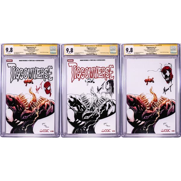 Lot of (3) Counterpoint Tiggomverse #1 Signed by Marat Mychaels CGC 9.8