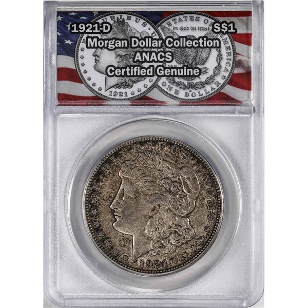 1921-D $1 Morgan Silver Dollar Coin ANACS Genuine