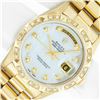 Image 1 : Rolex Men's 18K Yellow Gold Diamond Day Date President Watch With Rolex Box