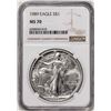 Image 1 : 1989 $1 American Silver Eagle Coin NGC MS70