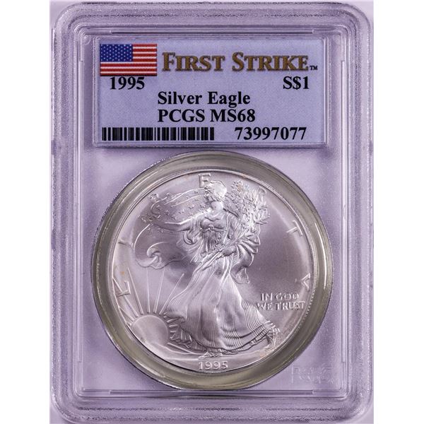 1995 $1 American Silver Eagle Coin PCGS MS68 First Strike