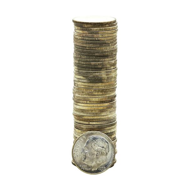 Roll of (50) Brilliant Uncirculated 1953-S Roosevelt Dimes