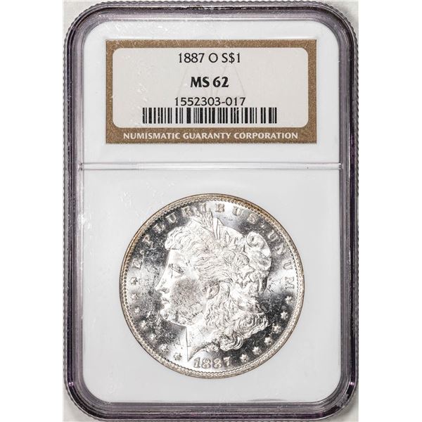 1887-O $1 Morgan Silver Dollar Coin NGC MS62