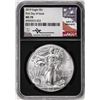 Image 1 : 2019 $1 American Silver Eagle Coin NGC MS70 Mercanti Signature First Day of Issue