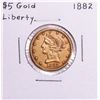 Image 1 : 1882 $5 Liberty Head Half Eagle Gold Coin