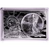 Image 1 : 1993 $1 American Silver Eagle Coin & 2oz Silver Bar Set